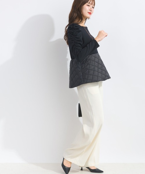 【セール】【WEB限定】袖ギャザーキルト切り替えプルオーバー（Tシャツ/カットソー）｜PICCIN（ピッチン）