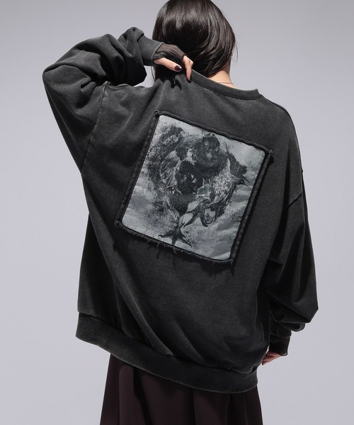 HARE(ハレ)の「【UNISEX】ニホンガバックプリントスウェット by MAO KAWASAKI (HARE)(スウェット・メンズ・ブルー/ブラック・FREE)」の10枚目の写真