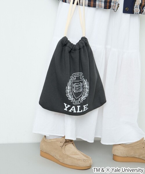 FREAK'S STORE（フリークスストア）の「Yale University × FREAK'S STORE/フリークスストア 限定展開　Yale University イエール大学 別注 巾着 バッグ（ハンドバッグ・レディース・グレー/ブラック/ネイビー・ONE SIZE）」の2枚目の写真
