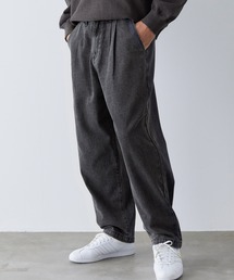 ウォッシュデニム ツータックバルーンパンツ