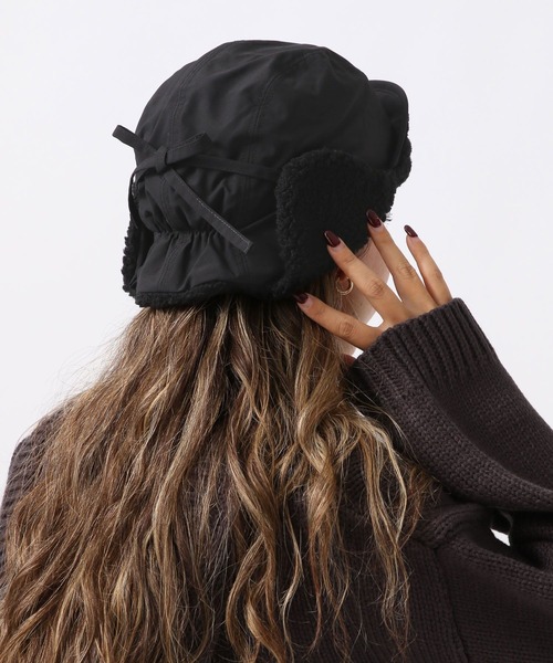 BAYFLOW（ベイフロー）の「ボアフライトキャップ（キャップ・レディース・ブラック/ベージュ・FREE）」の6枚目の写真