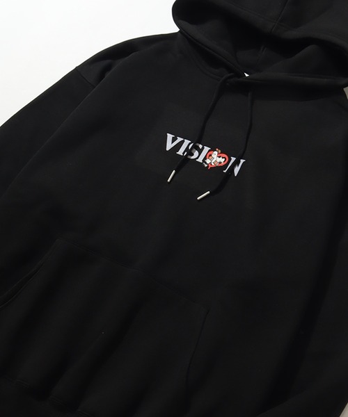 THE MARX RE CREATION(ザマルクスリクリエーション)の「【VISION STREET WEAR/ヴィジョンストリートウェア】裏起毛 フェルトプリント ゴースト プルオーバーパーカー(パーカー・メンズ・ブルーグレー/ブラック/オフホワイト・LL/L/M)」の10枚目の写真