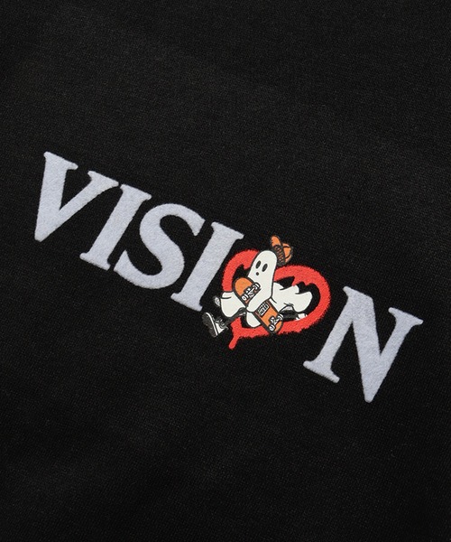THE MARX RE CREATION(ザマルクスリクリエーション)の「【VISION STREET WEAR/ヴィジョンストリートウェア】裏起毛 フェルトプリント ゴースト プルオーバーパーカー(パーカー・メンズ・ブルーグレー/ブラック/オフホワイト・LL/L/M)」の14枚目の写真
