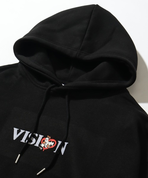 THE MARX RE CREATION(ザマルクスリクリエーション)の「【VISION STREET WEAR/ヴィジョンストリートウェア】裏起毛 フェルトプリント ゴースト プルオーバーパーカー(パーカー・メンズ・ブルーグレー/ブラック/オフホワイト・LL/L/M)」の13枚目の写真