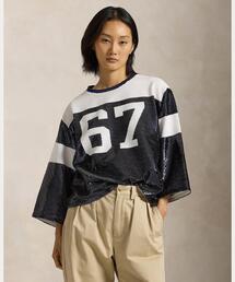 ロゴ シークイン ジャージー