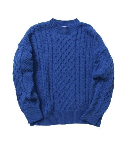 GLAZOS（グラソス）の「【大人向けサイズあり】ケーブルニット（ニット/セーター・キッズ・ホワイト/ブルー・S/M/L）」の6枚目の写真