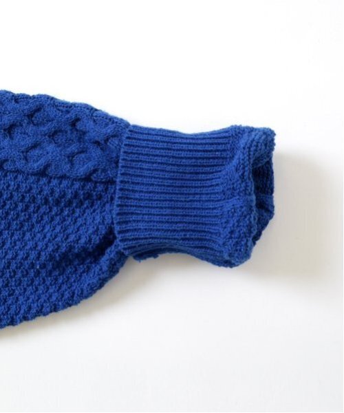 GLAZOS（グラソス）の「【大人向けサイズあり】ケーブルニット（ニット/セーター・キッズ・ホワイト/ブルー・S/M/L）」の12枚目の写真