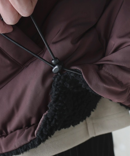 ETELIO（エテリオ）の「タフタ×ボア リバーシブル機能性中綿ジャケット 【600フィルパワー】（ダウンジャケット/コート・メンズ・ブラック系その他/ブラック/ライトグレー/ブラック系2/ブラック系3/ワイン/ブラック系1・S/M/L/XL）」の19枚目の写真