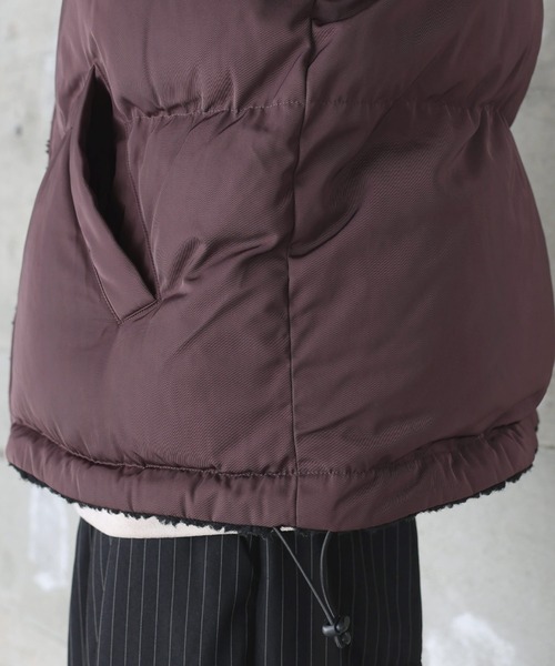 ETELIO（エテリオ）の「タフタ×ボア リバーシブル機能性中綿ジャケット 【600フィルパワー】（ダウンジャケット/コート・メンズ・ブラック系その他/ブラック/ライトグレー/ブラック系2/ブラック系3/ワイン/ブラック系1・S/M/L/XL）」の18枚目の写真