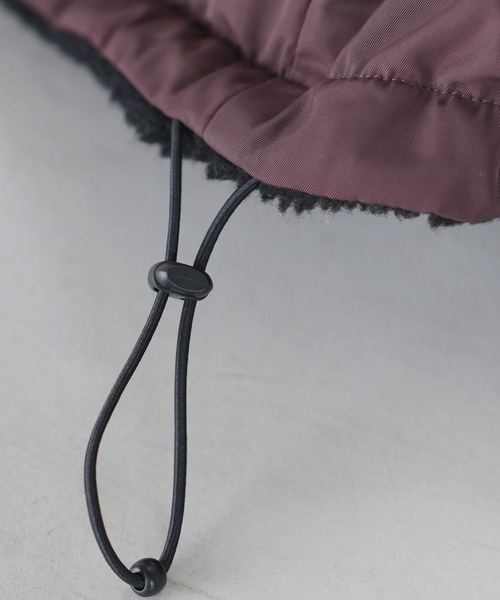 ETELIO（エテリオ）の「タフタ×ボア リバーシブル機能性中綿ジャケット 【600フィルパワー】（ダウンジャケット/コート・メンズ・ブラック系その他/ブラック/ライトグレー/ブラック系2/ブラック系3/ワイン/ブラック系1・S/M/L/XL）」の17枚目の写真