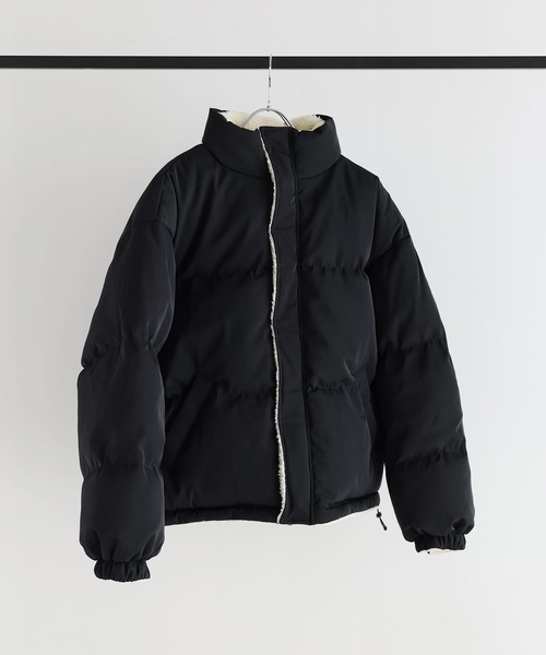 タフタ×ボア リバーシブル機能性中綿ジャケット 【600フィルパワー