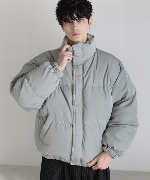 タフタ×ボア リバーシブル機能性中綿ジャケット 【600フィルパワー