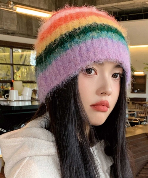 SPIGA（スピーガ）の「モヘアニット帽（ハット・レディース・オフホワイト/ピンク/ホワイト/ブラック/パープル・FREE）」の4枚目の写真