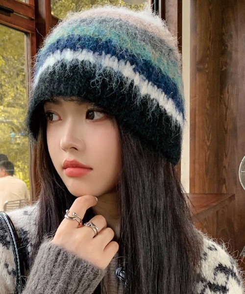 SPIGA（スピーガ）の「モヘアニット帽（ハット・レディース・オフホワイト/ピンク/ホワイト/ブラック/パープル・FREE）」の3枚目の写真