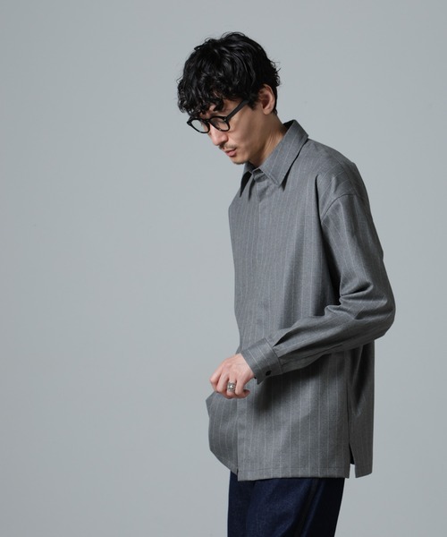 BALENCIAGA ストライプ比翼シャツ BALENCIAGA】バレンシアガ『ストライプ アシンメトリー デザイン長袖