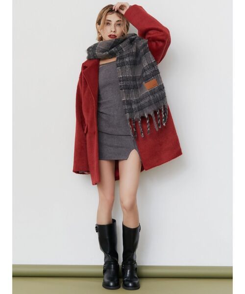 EVRIS（エヴリス）の「ソフトシャギーマフラー（マフラー・レディース・ブラック/グレー/ブラウン/ホワイト/レッド・FREE）」の11枚目の写真