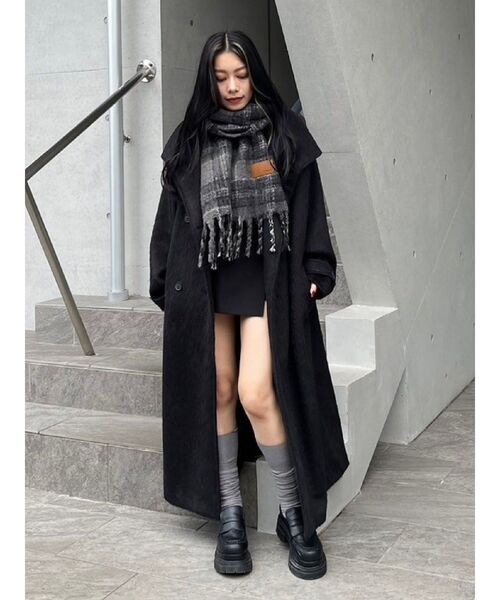 EVRIS（エヴリス）の「ソフトシャギーマフラー（マフラー・レディース・ブラック/グレー/ブラウン/ホワイト/レッド・FREE）」の20枚目の写真