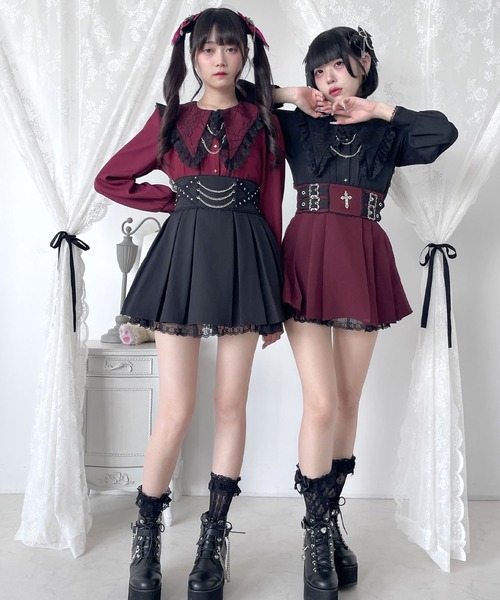 MIIA - 今季完売！幻！シャツブラウス♡ セール】前後差ジョーゼットスキッパーシャツ（シャツ/ブラウス