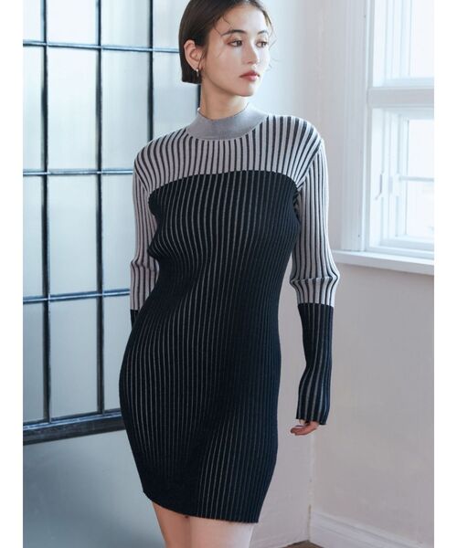 【セール】リブニットミニワンピース（ワンピース）｜MURUA（ムルーア）