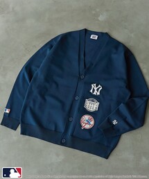 MLB別注　ワッペンVネックカーディガン