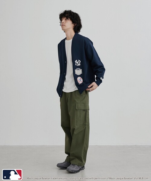 MLB（メジャーリーグベースボール）の「MLB別注　ワッペンVネックカーディガン（カーディガン/ボレロ・メンズ・ブラック/ネイビー/ブラウン/グレー/レッド/コバルトブルー・M/L）」の18枚目の写真