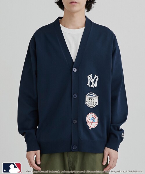 MLB（メジャーリーグベースボール）の「MLB別注　ワッペンVネックカーディガン（カーディガン/ボレロ・メンズ・ブラック/ネイビー/ブラウン/グレー/レッド/コバルトブルー・M/L）」の19枚目の写真