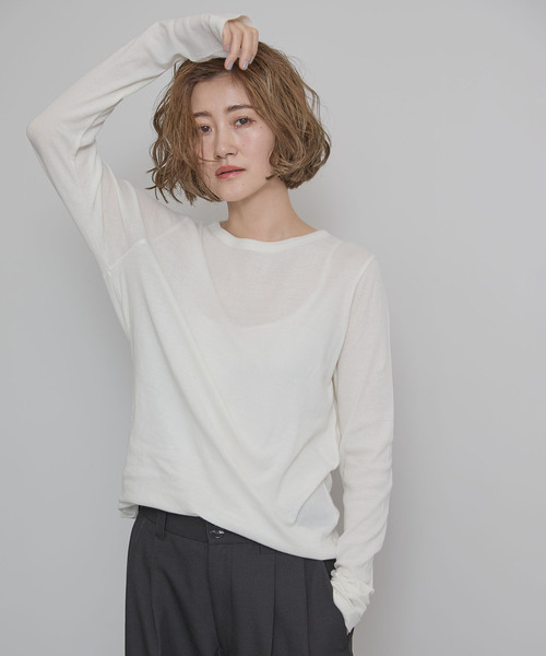 OUTDOOR PRODUCTS(アウトドアプロダクツ)の「追加2 シアーリブルーズロンTEE(Tシャツ/カットソー・レディース・ホワイト/オレンジ/カーキ・FREE)」の9枚目の写真
