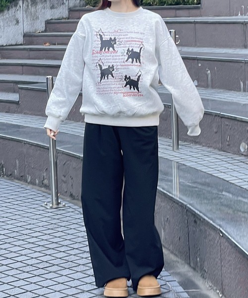 Dita Muaj.(ディータムアージュ)の「ねこ落書きスウェット(スウェット・レディース・グレー・FREE)」の11枚目の写真