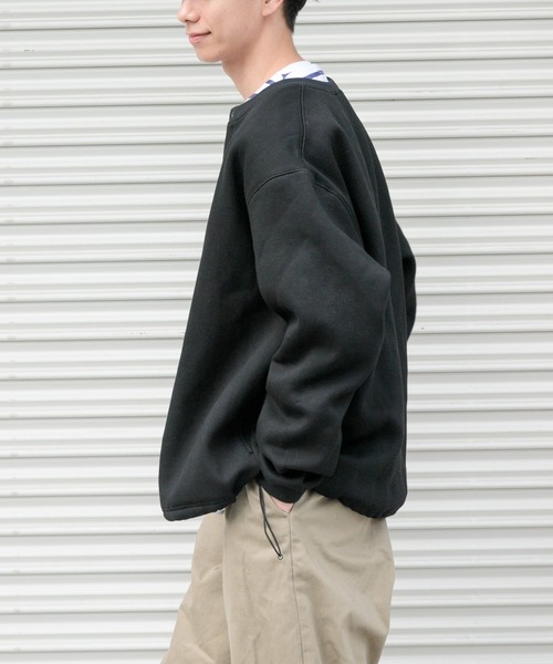 FORK&SPOON(フォークアンドスプーン)の「FORK&SPOON 裏毛スナップボタンカーディガン(カーディガン/ボレロ・メンズ・ブラック/グレー系その他・4/5)」の6枚目の写真