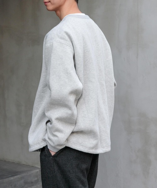 FORK&SPOON(フォークアンドスプーン)の「FORK&SPOON 裏毛スナップボタンカーディガン(カーディガン/ボレロ・メンズ・ブラック/グレー系その他・4/5)」の13枚目の写真