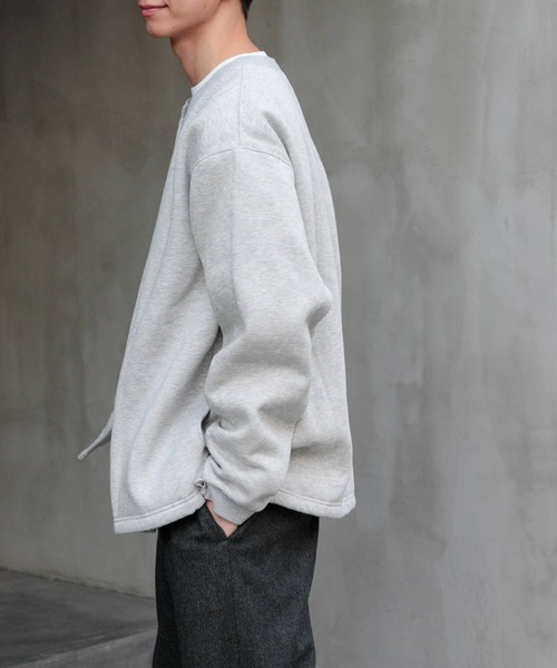 FORK&SPOON(フォークアンドスプーン)の「FORK&SPOON 裏毛スナップボタンカーディガン(カーディガン/ボレロ・メンズ・ブラック/グレー系その他・4/5)」の14枚目の写真