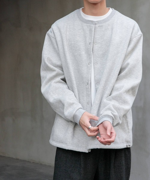 FORK&SPOON(フォークアンドスプーン)の「FORK&SPOON 裏毛スナップボタンカーディガン(カーディガン/ボレロ・メンズ・ブラック/グレー系その他・4/5)」の15枚目の写真