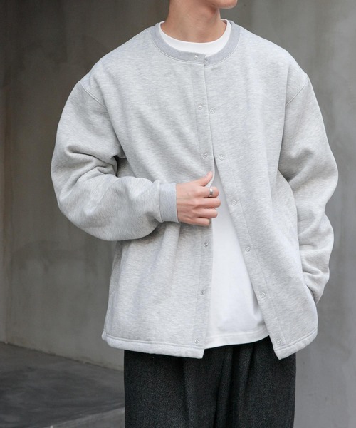 FORK&SPOON(フォークアンドスプーン)の「FORK&SPOON 裏毛スナップボタンカーディガン(カーディガン/ボレロ・メンズ・ブラック/グレー系その他・4/5)」の17枚目の写真