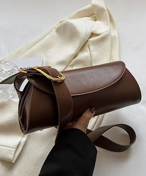 folka（フォルカ）の「3-11E105 シリンダーバッグ ダックス フラップ ショルダー（ショルダーバッグ・レディース・ブラウン/ブラック・ONESIZE）」の21枚目の写真