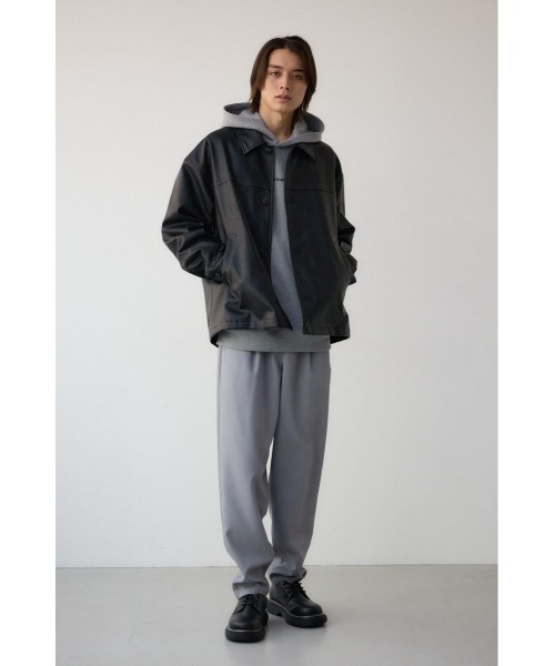 AZUL by moussy(アズールバイマウジー)の「フェイクレザーコーチジャケット(ブルゾン・メンズ・ブラック/ライトグリーン/ライトグレー・MEDIUM/LARGE)」の5枚目の写真