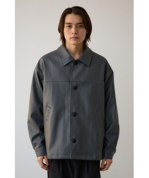 AZUL by moussy(アズールバイマウジー)の「フェイクレザーコーチジャケット(ブルゾン・メンズ・ブラック/ライトグリーン/ライトグレー・MEDIUM/LARGE)」の17枚目の写真