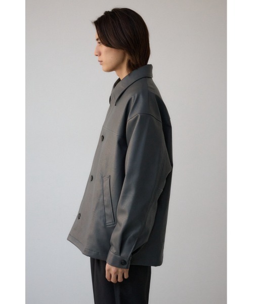 AZUL by moussy(アズールバイマウジー)の「フェイクレザーコーチジャケット(ブルゾン・メンズ・ブラック/ライトグリーン/ライトグレー・MEDIUM/LARGE)」の18枚目の写真
