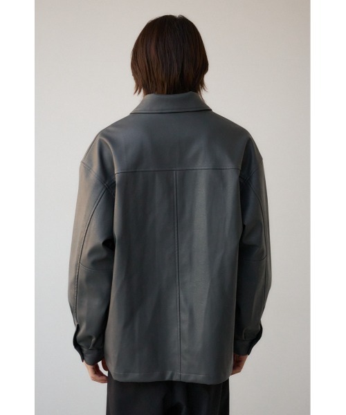 AZUL by moussy(アズールバイマウジー)の「フェイクレザーコーチジャケット(ブルゾン・メンズ・ブラック/ライトグリーン/ライトグレー・MEDIUM/LARGE)」の19枚目の写真