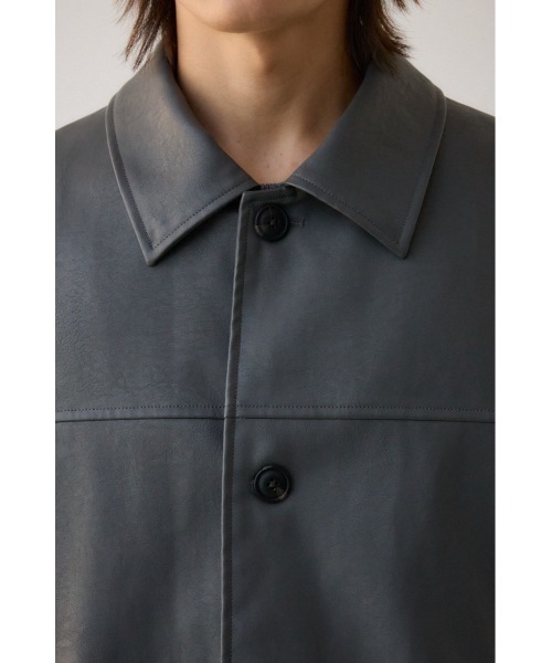 AZUL by moussy(アズールバイマウジー)の「フェイクレザーコーチジャケット(ブルゾン・メンズ・ブラック/ライトグリーン/ライトグレー・MEDIUM/LARGE)」の20枚目の写真