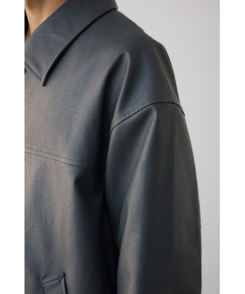 AZUL by moussy(アズールバイマウジー)の「フェイクレザーコーチジャケット(ブルゾン・メンズ・ブラック/ライトグリーン/ライトグレー・MEDIUM/LARGE)」の21枚目の写真