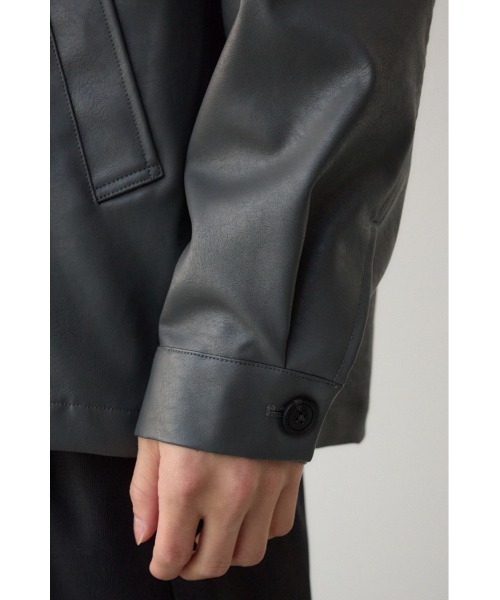 AZUL by moussy(アズールバイマウジー)の「フェイクレザーコーチジャケット(ブルゾン・メンズ・ブラック/ライトグリーン/ライトグレー・MEDIUM/LARGE)」の22枚目の写真