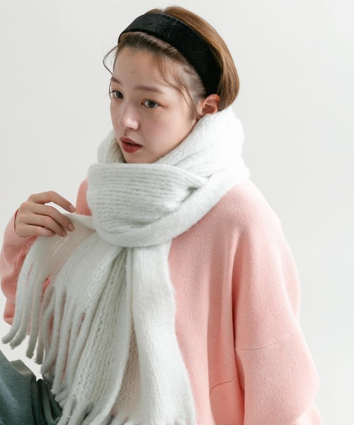 セール】ビッグフリンジマフラー（マフラー）｜KBF（ケイビーエフ）の