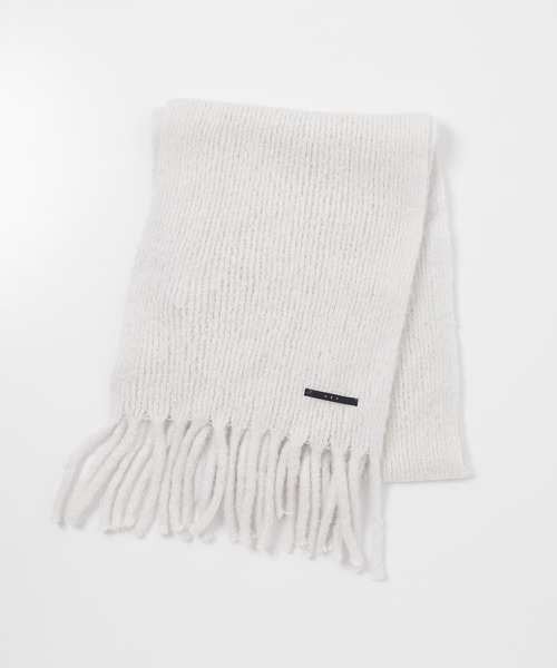 KBF（ケイビーエフ）の「ビッグフリンジマフラー（マフラー・レディース・ブラック/アイボリー/レッド・ONE）」の17枚目の写真