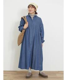 Samansa Mos2 | 【S/Mサイズ】バックリボンシャツワンピース(ワンピース)