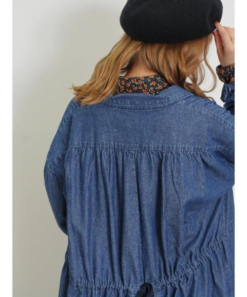 Samansa Mos2（サマンサ モスモス）の「【S/Mサイズ】バックリボンシャツワンピース（ワンピース・レディース・レッド/ブラウン/ブラック/ネイビー/ベージュ/ブルー・S/M）」の12枚目の写真