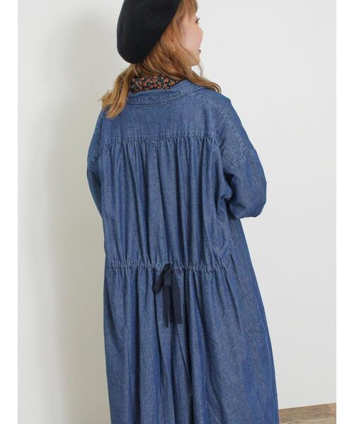 Samansa Mos2（サマンサ モスモス）の「【S/Mサイズ】バックリボンシャツワンピース（ワンピース・レディース・レッド/ブラウン/ブラック/ネイビー/ベージュ/ブルー・S/M）」の13枚目の写真