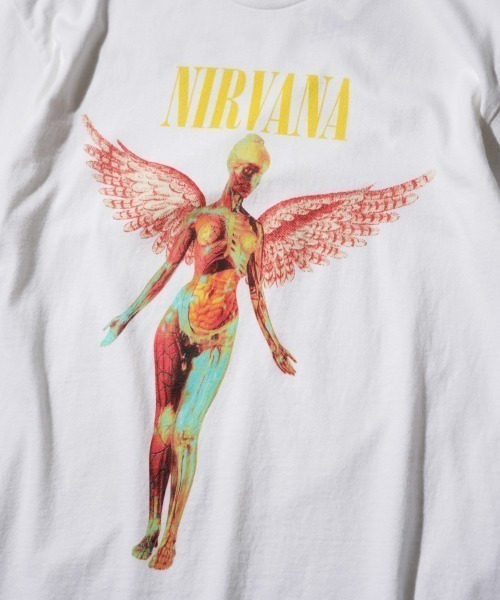 NIRVANA（ニルヴァーナ）の「THRIFTY LOOK スリフティルック / THRIFTY"NIRAVANA"TEE NEVERMIND（Tシャツ/カットソー・メンズ・ホワイト/ホワイト系1・LARGE/X-LARGE/MEDIUM/XX-LARGE）」の10枚目の写真
