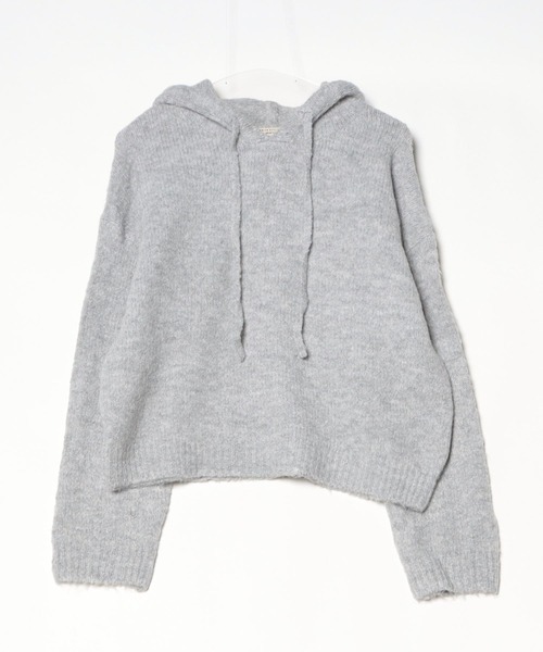 gina tricot(ジーナトリコ)の「Knitted hoodie(パーカー・レディース・ライトグレー/ベージュ・M/S)」の17枚目の写真