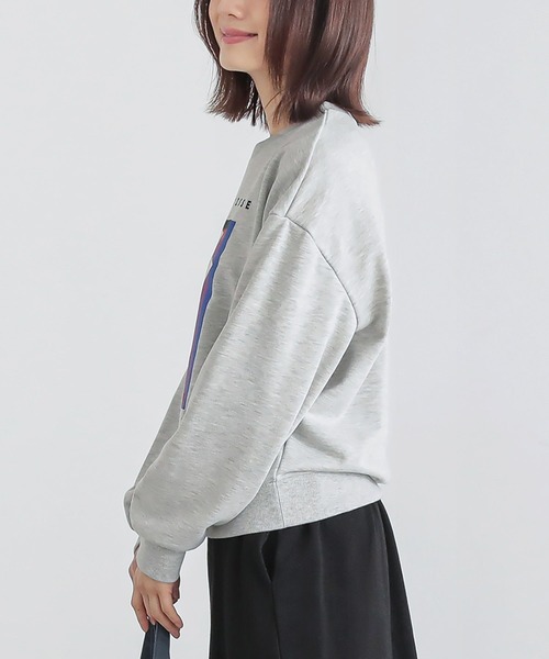 n'OrLABEL（ノアールレーベル）の「『絵画プリントスウェット』（スウェット・レディース・チャコール/ネイビー/杢グレー・2/1）」の14枚目の写真