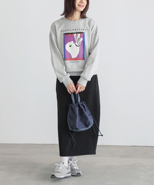 n'OrLABEL（ノアールレーベル）の「『絵画プリントスウェット』（スウェット・レディース・チャコール/ネイビー/杢グレー・2/1）」の15枚目の写真